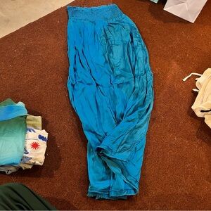 Brand new vibrant blue silky skirt